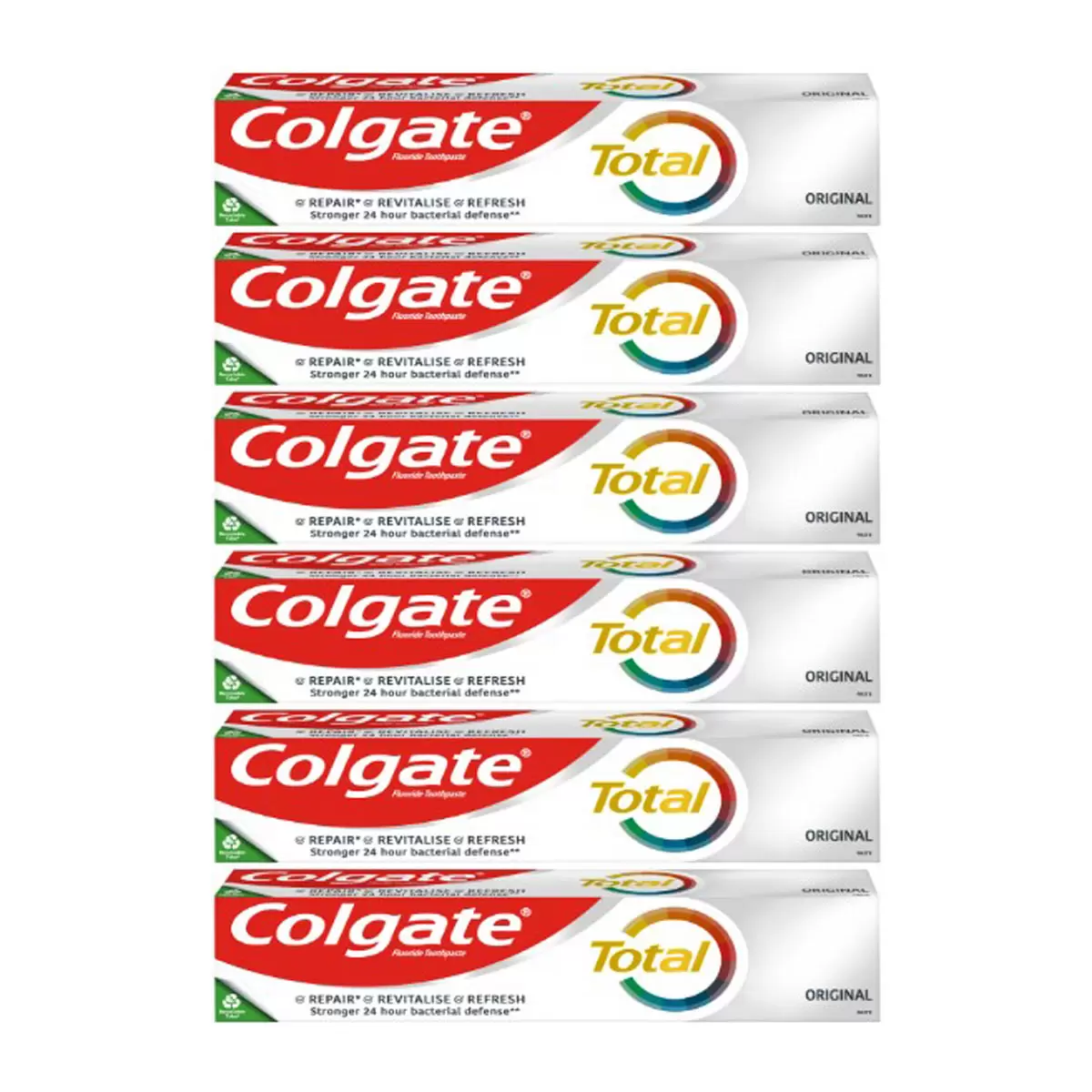 Colgate Toothpaste Total Original Care, 6 x 125ml Home Magic